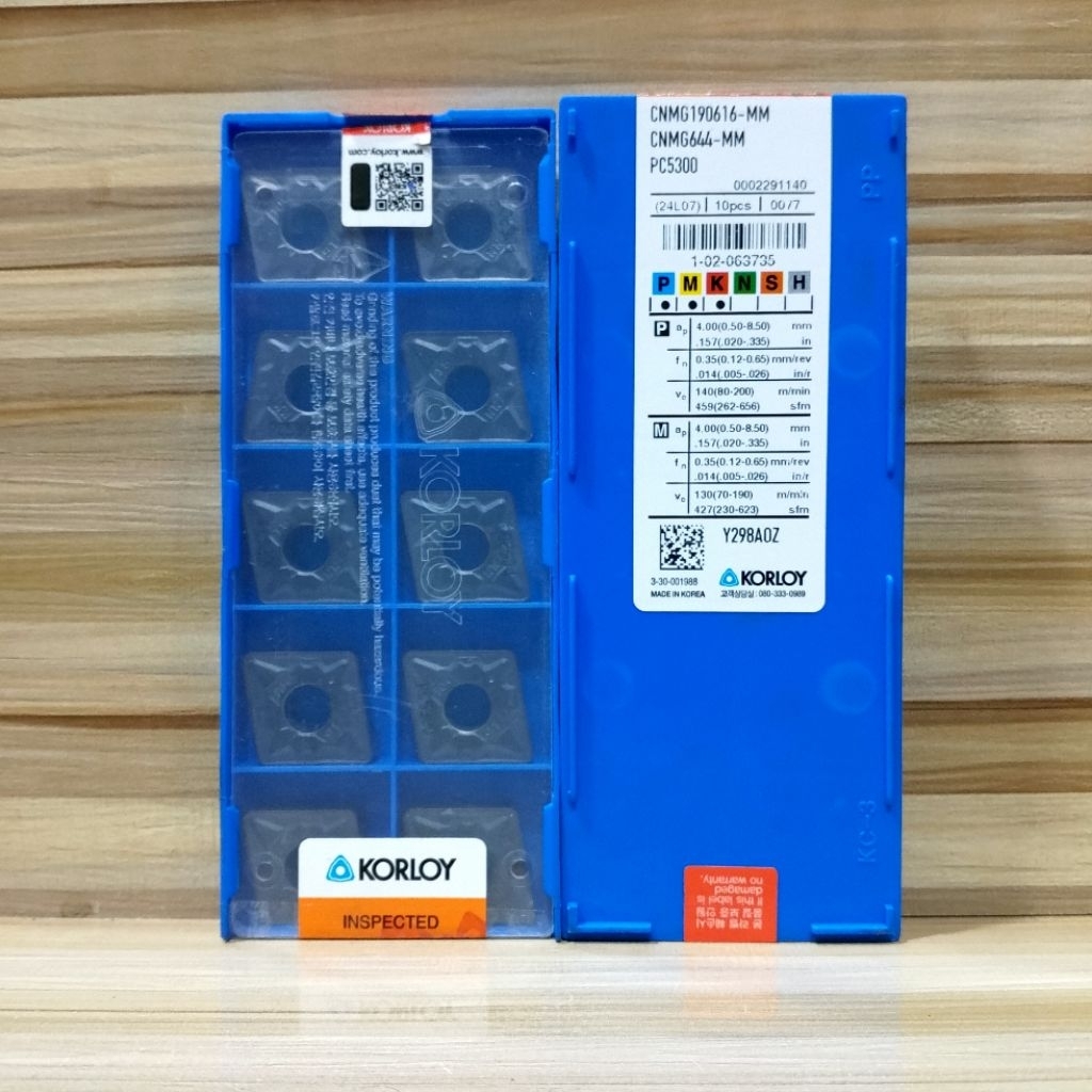 Insert CNMG190616 MM PC5300 KORLOY pahat bubut CNMG 190616 CHIP CNMG 19 06 16
