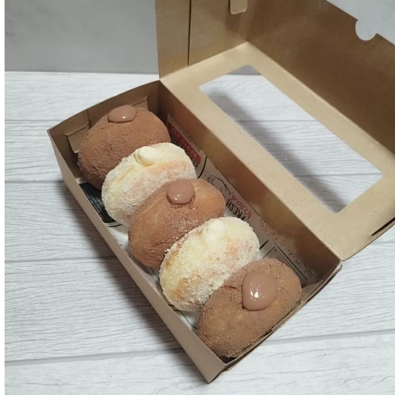 Donat Susu Premium Viral / Donat Bomboloni Susu Dengan Sourdough Viral Mini Size Pre Order Isi Cream
