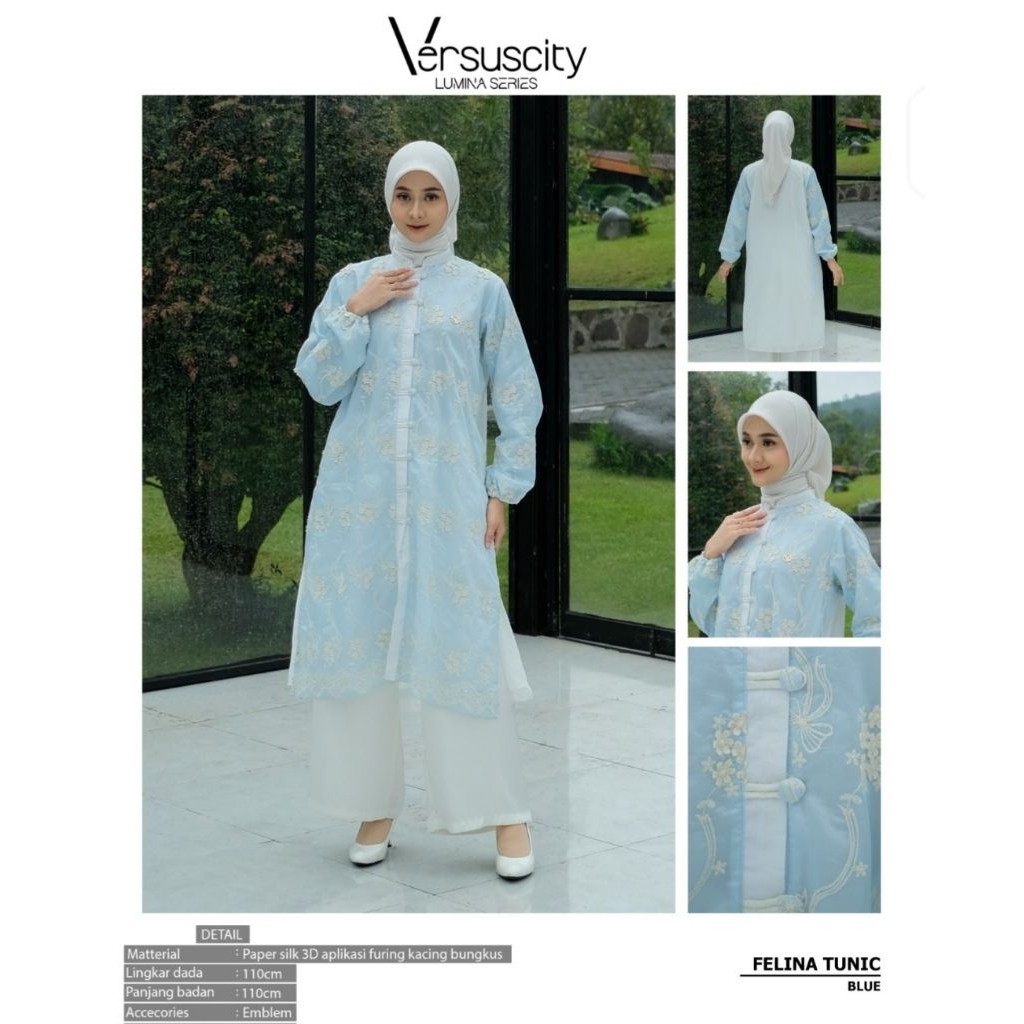 VELINA TUNIC BLUE VERSUS CITY