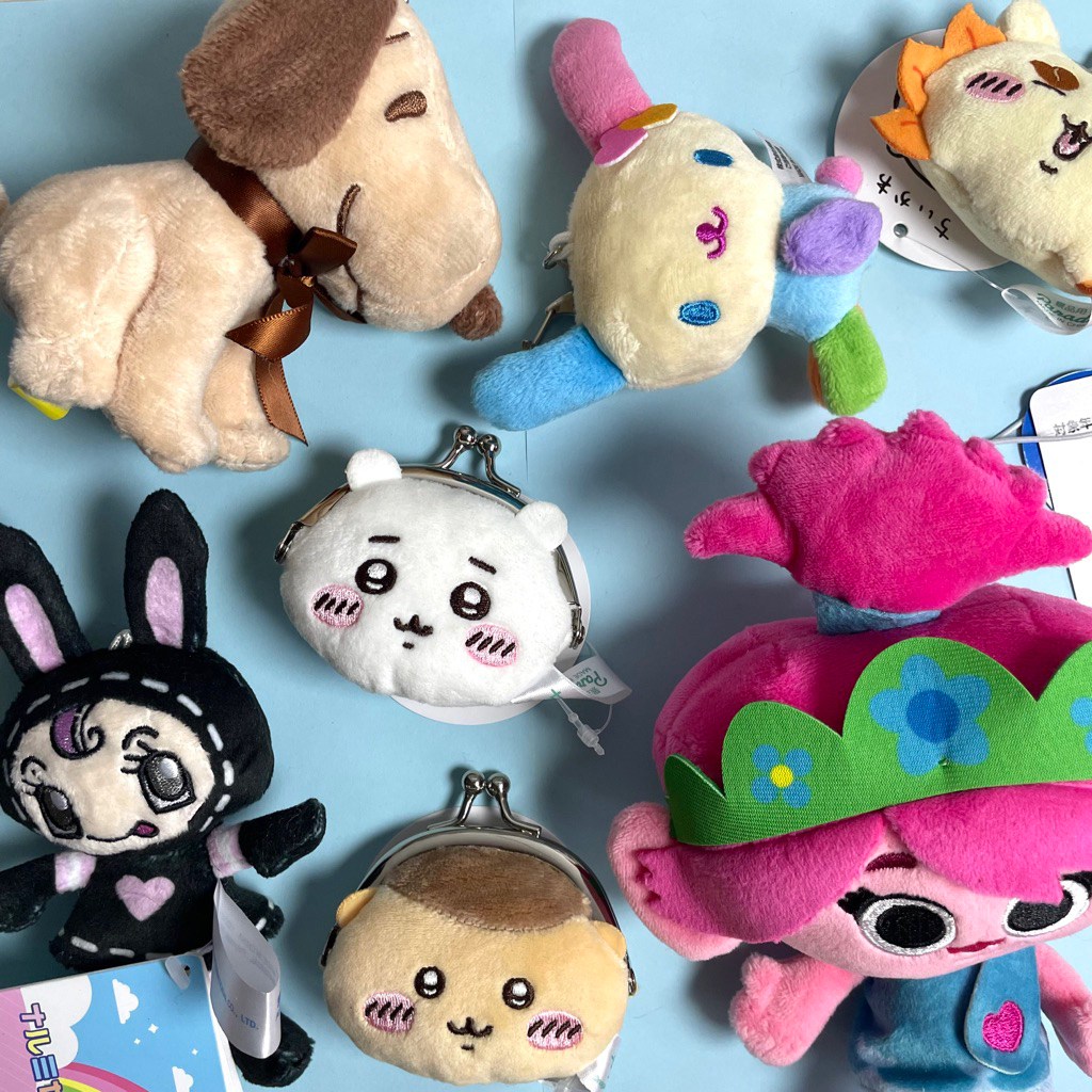 Plush Keychain & Coin Pouch (Chiikawa, Usahana, Snoopy, Poppy)
