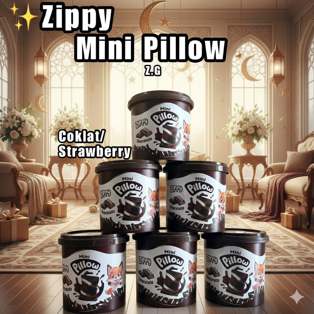 EXC LIVE ZIPPY MINI PILLOW JAJAN LEBARAN ENAK LEZAT MURAH BEST SELLER 1 DUS ISI 6 TOPLES