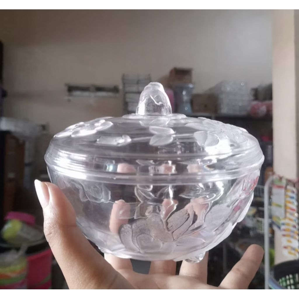 Toples Plastik mawar/Toples Kue Kering/Toples Kacang