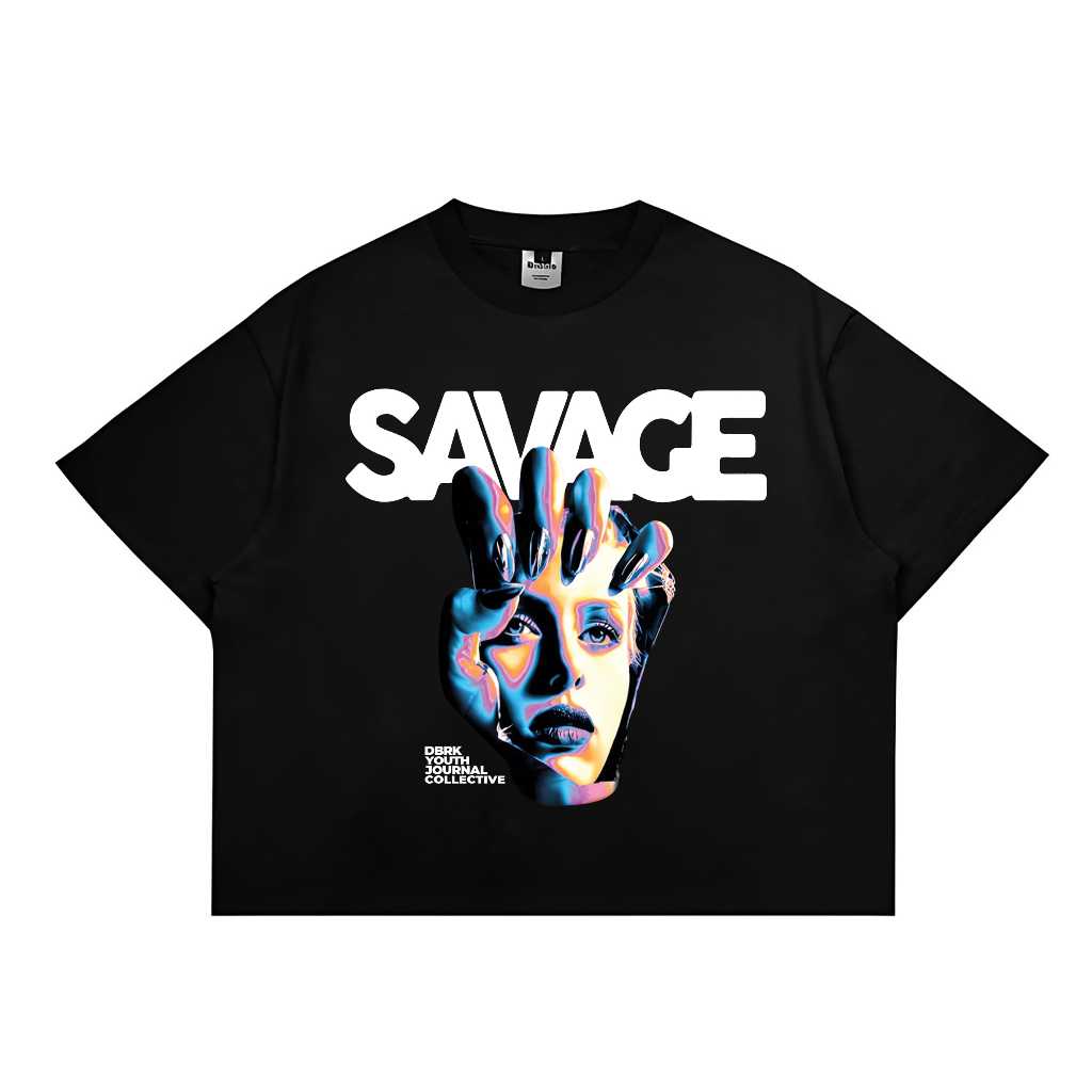 OVERSIZED T-SHIRT - HANDFACE - BLACK - DBRK RVNG " SAVAGE " | kaos kasual,kaos vintages,kaos skena,k