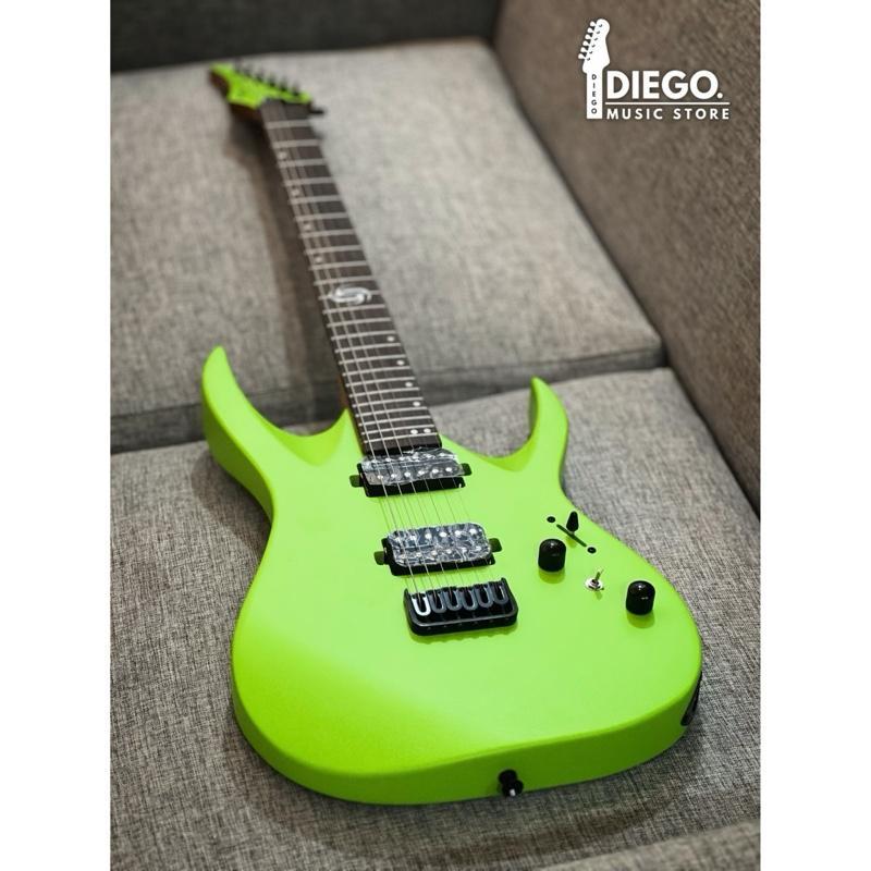 GITAR ELEKTRIK SQOE SEIB6S SATIN GREEN / SQOE-SEIB-6S-GR