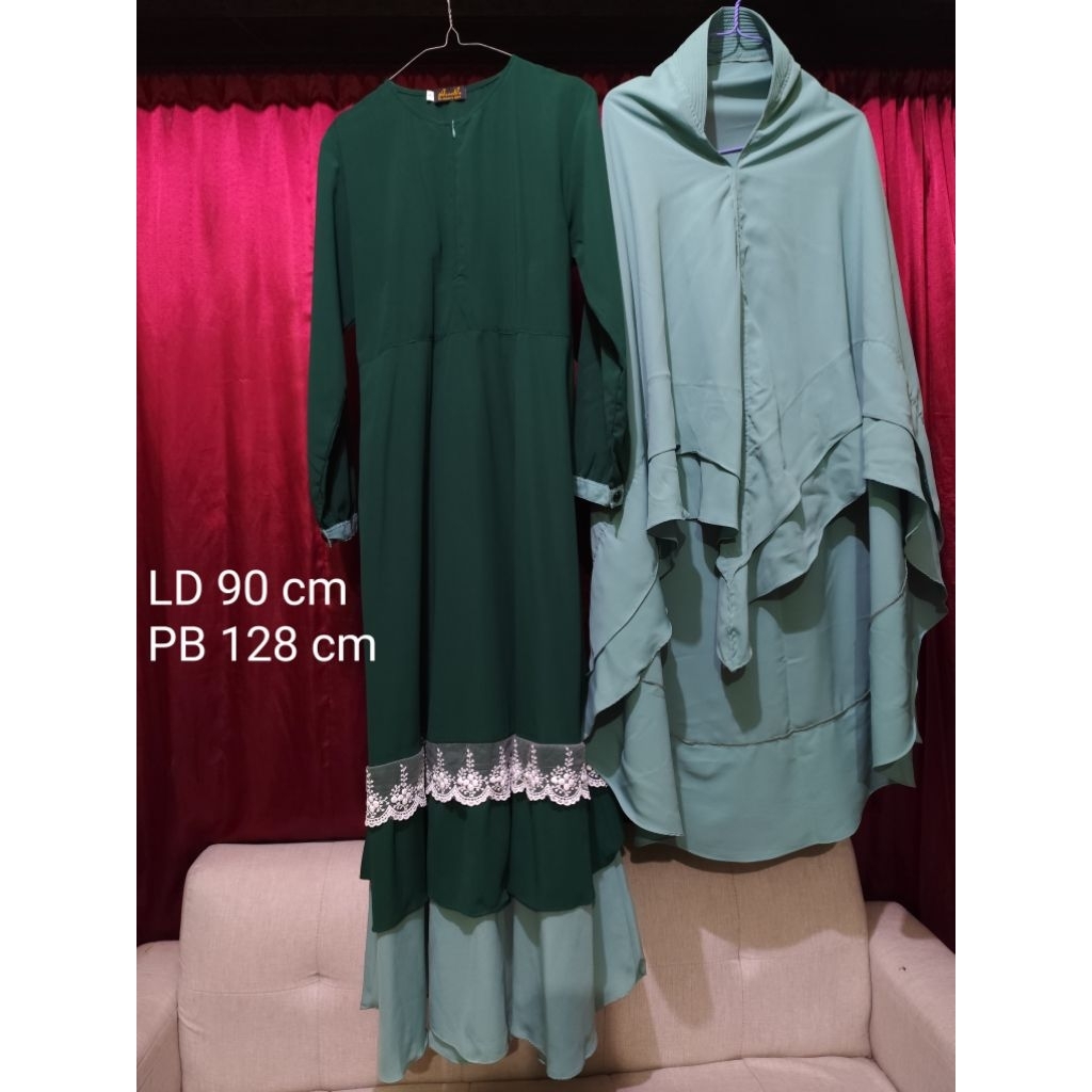Set Gamis syar'i + cadar  preloved