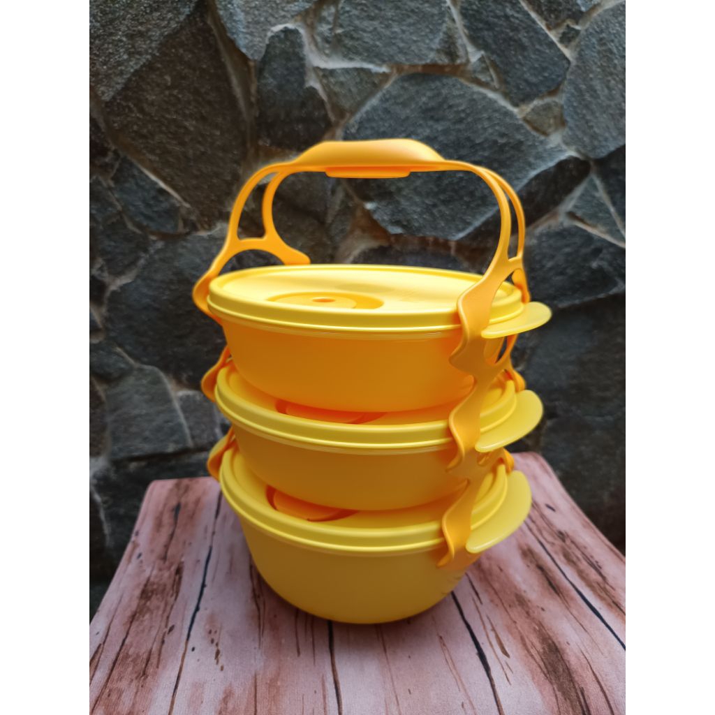 CAB (carry all bowl) Reg/ Rantang bulat 3 susun tupperware