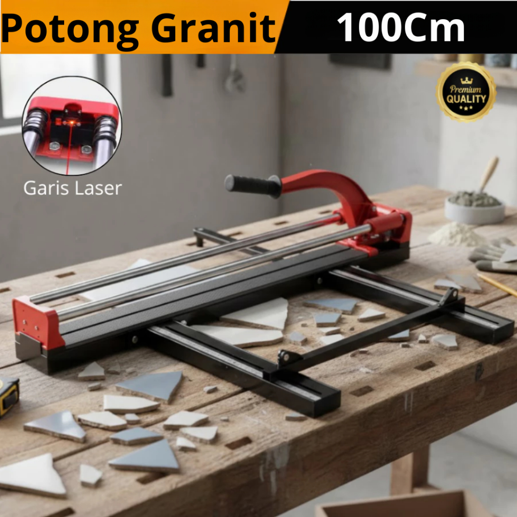 Pemotong Granit Alat potong Keramik 100 CM Tile Citter Manual Laser Pemotong Granit