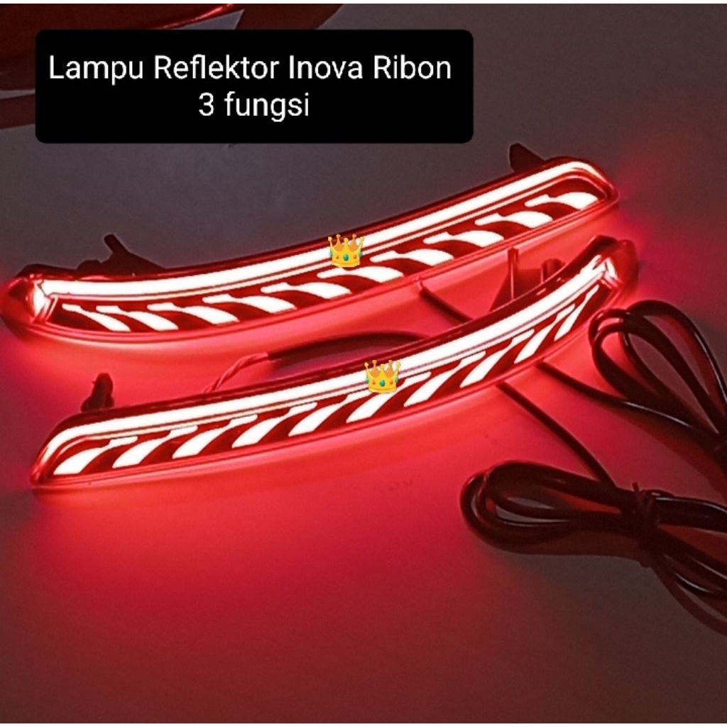 Lampu Reflektor Inova Ribon / Reflektor bumper belakang Inova 2016 / Reflektor Inova Ribon