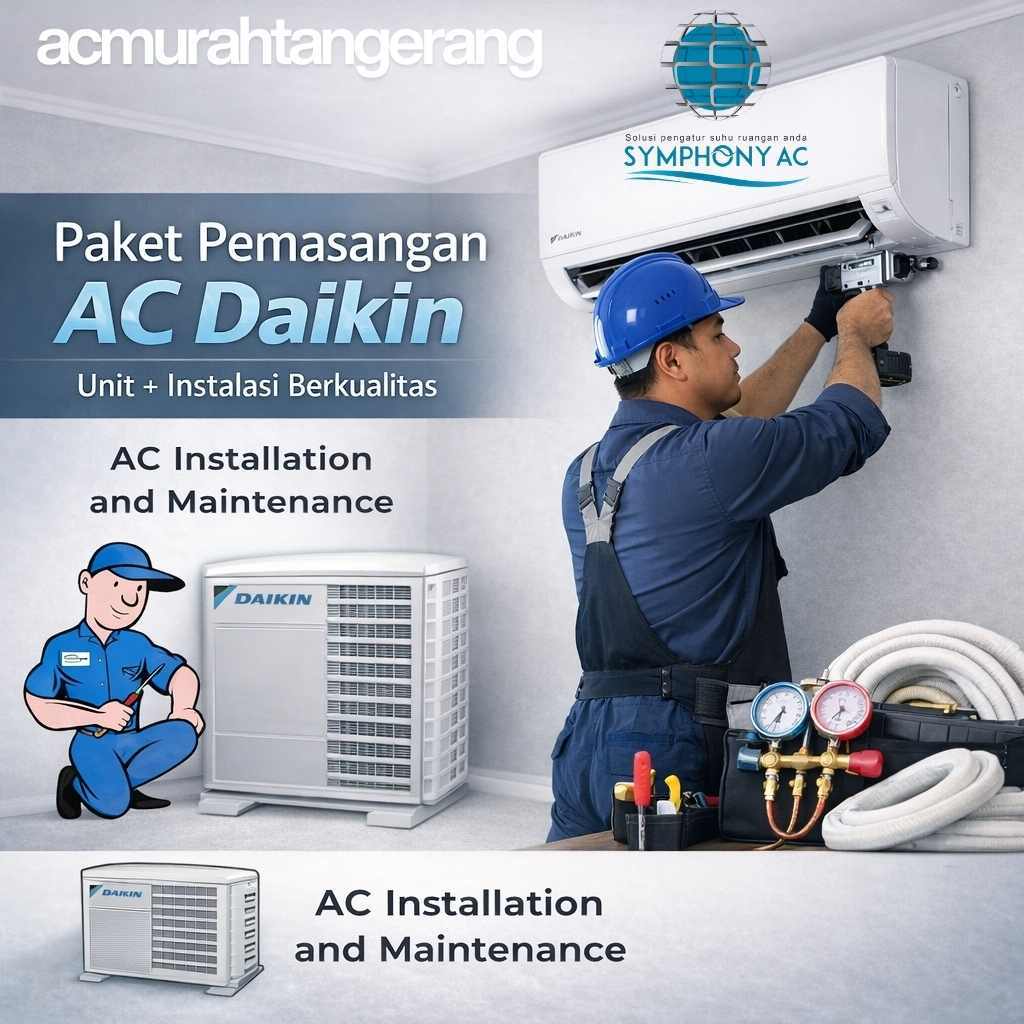 Paket Pemasangan AC 1/2 PK - 1 PK PIPA DAIKIN