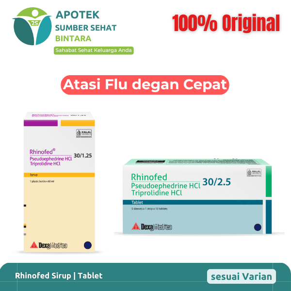 Rhinofed Sirup | Tablet - Atasi Pilek Anak dan Dewasa