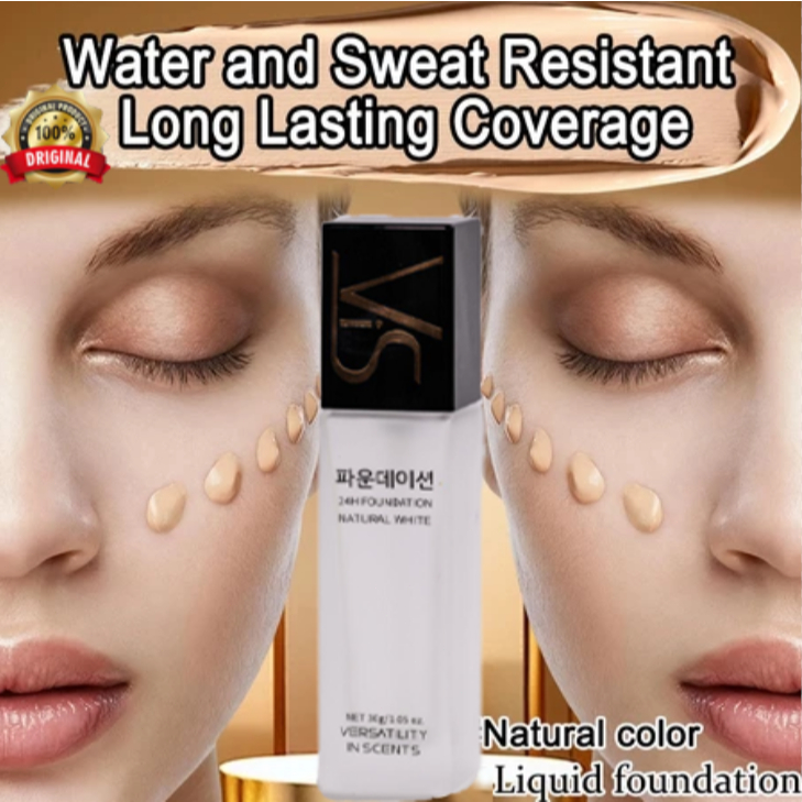 VIS liquid foundation blemish 24H Tidak luntur fondesen anti air dan tahan lama lightening high matt