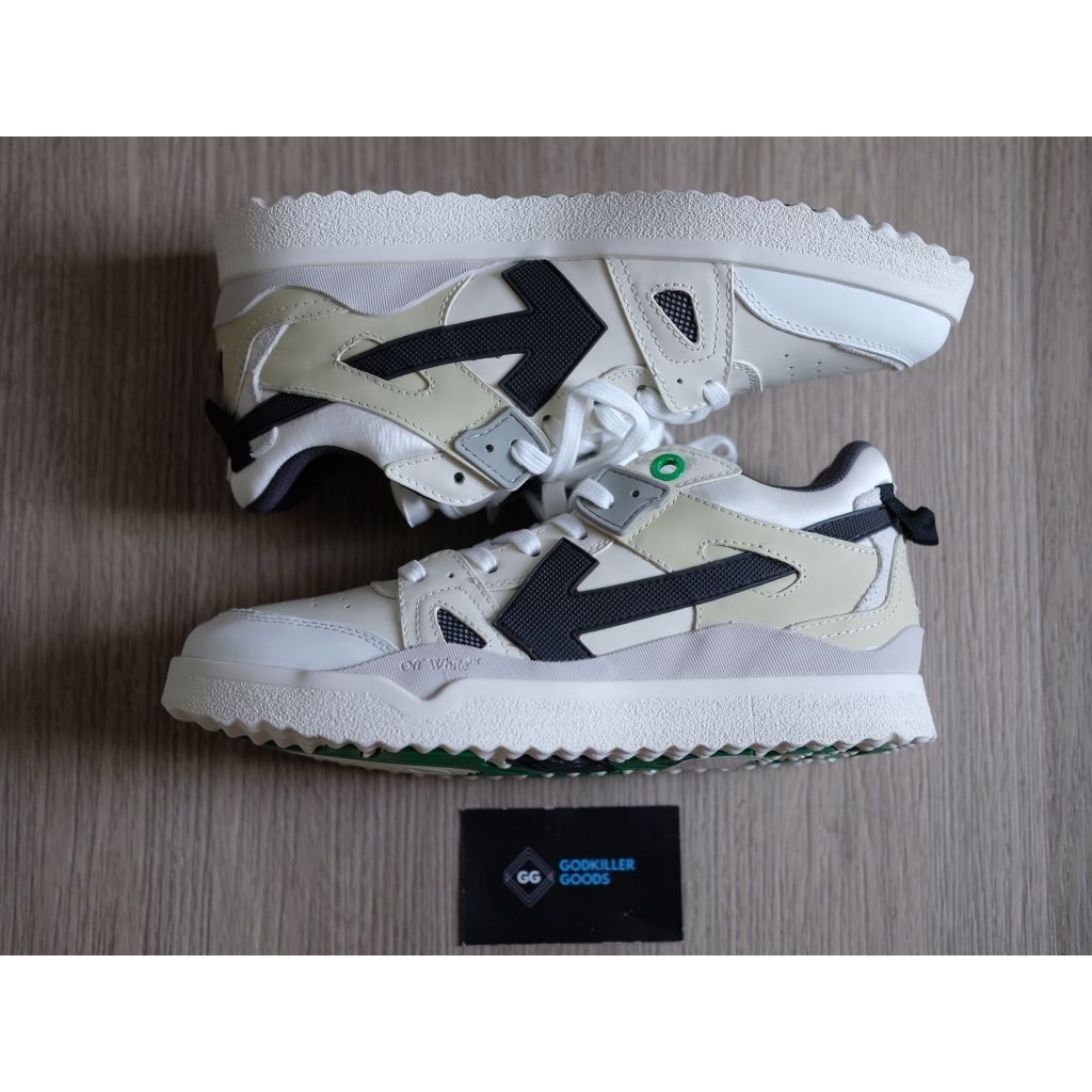 Off White Virgil Abloh Mid Sponge Sneaker White Sail Black Authentic GK