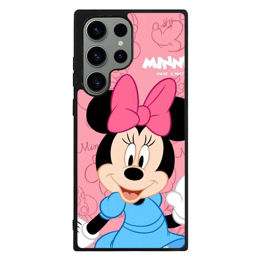 Hybrid Case Casing Samsung Galaxy S25 Ultra S24 S23 S22 S21 S20 Ultra Plus FE , Case Minnie Mouse Mi