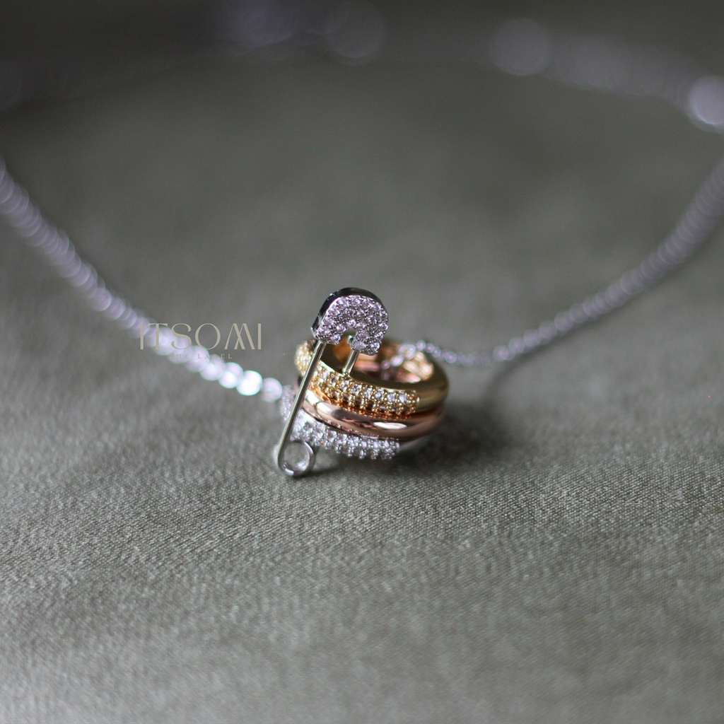 ITSOMI - Pinny Necklace / Kalung Wanita / Kalung Silver / Kalung Safety Pin / Kalung Peniti / Kalung