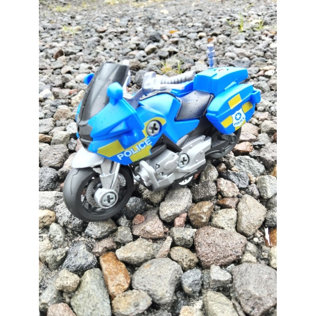 (PY)Mainan Motor Polisi Anak | Motor Polisi Mini Diecast ,Mainan Anak Laki-Laki Keren