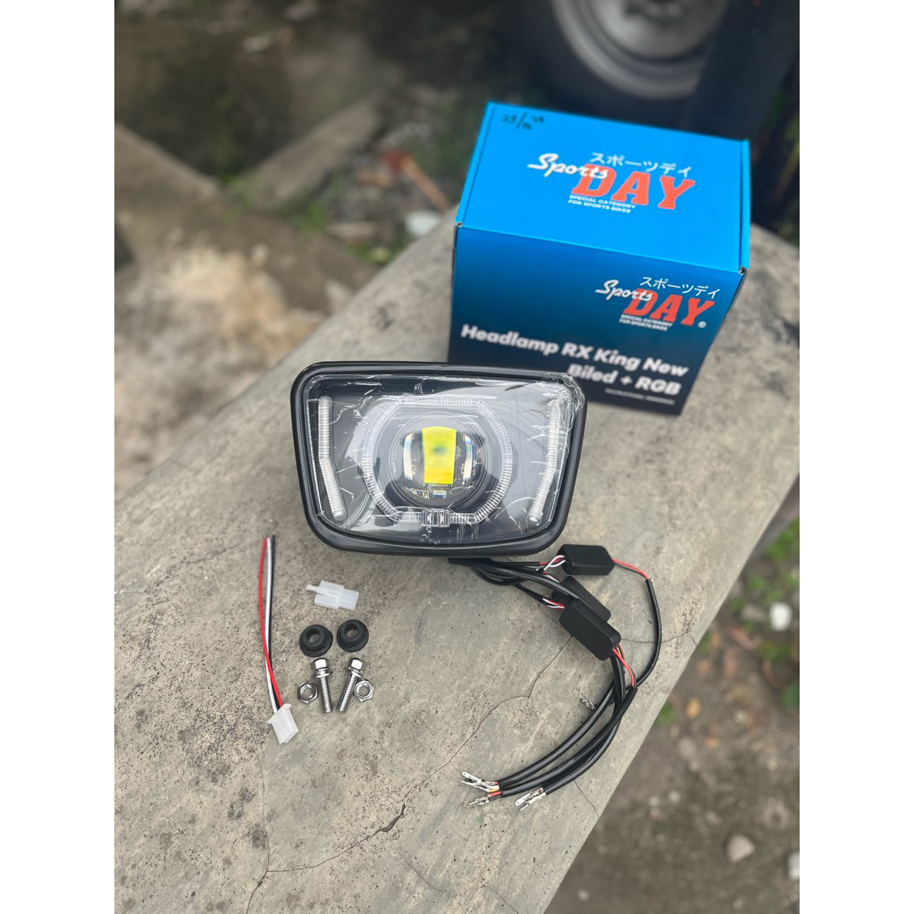 DAYMAKER RX KING KOTAK BILED SET BATOK LAMPU RXKING LIS CROM