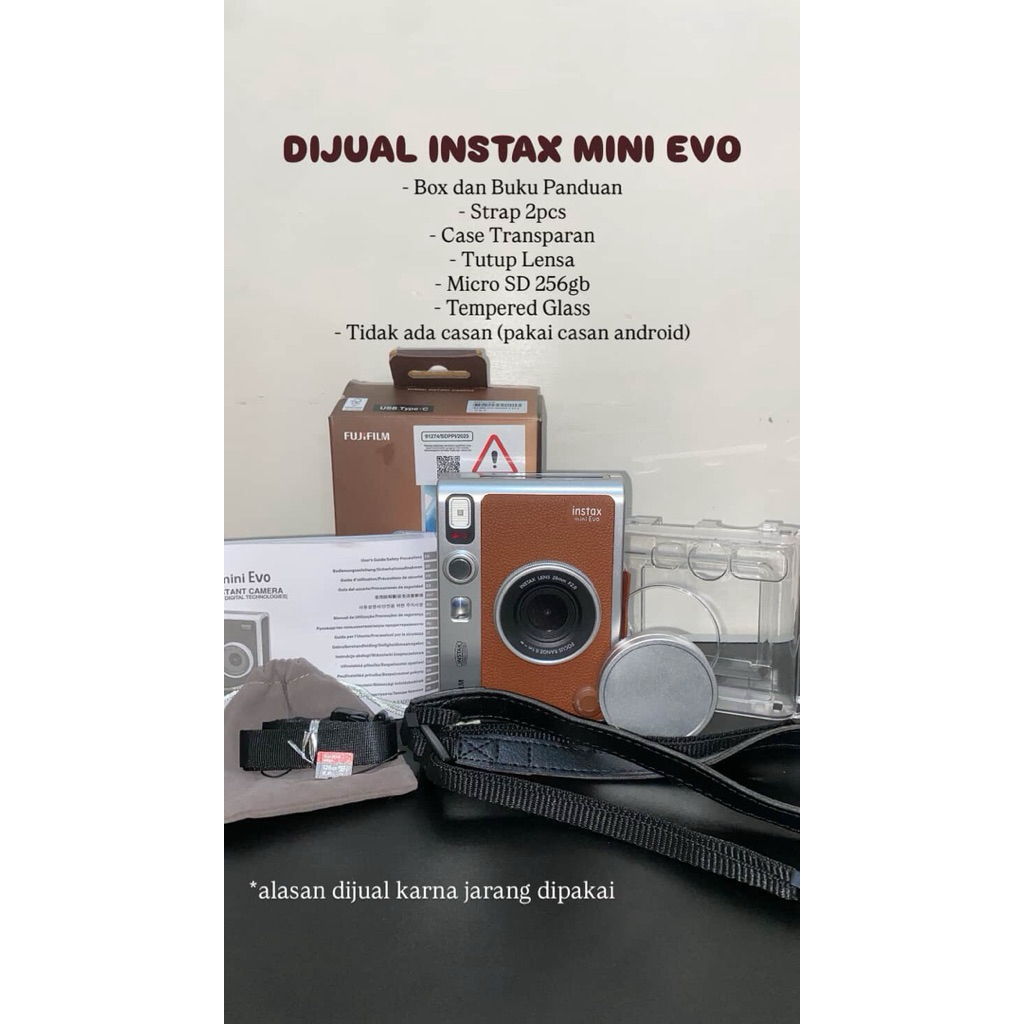 preloved instax evo brown