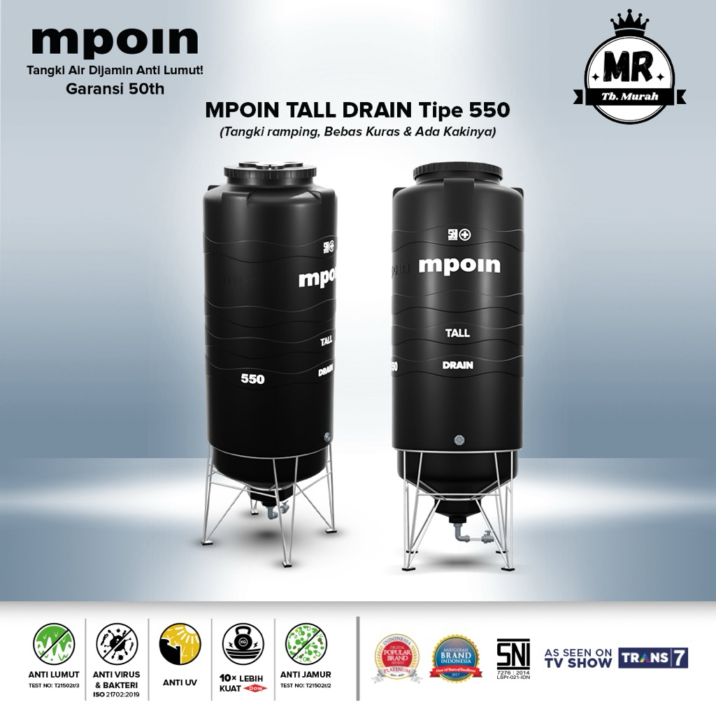 MPOIN TALL DRAIN 550 550L DRAIN SERIES TANDON AIR/TOREN AIR/TANGKI AIR