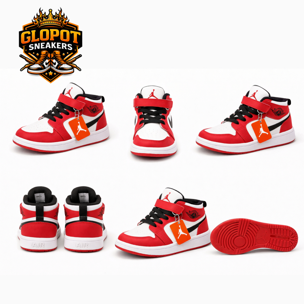 Sepatu Sneakers J0rdan Merah Putih - Desain Simpel, Cocok untuk Aktivitas Seharian[TOLONG DIBACA]  "