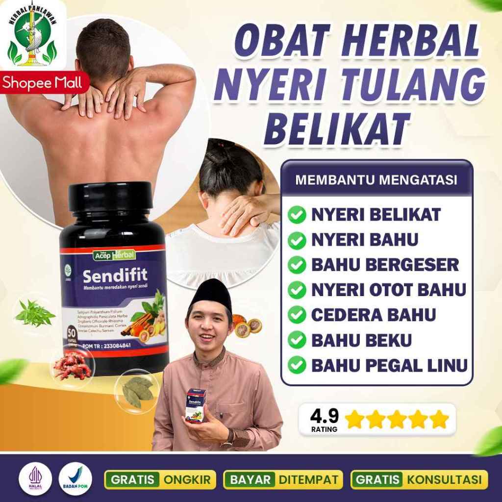 Obat Herbal Nyeri Tulang Belikat / Walikat, Nyeri Tulang Belikat, Nyeri Bahu Belakang - SendiFit Leg