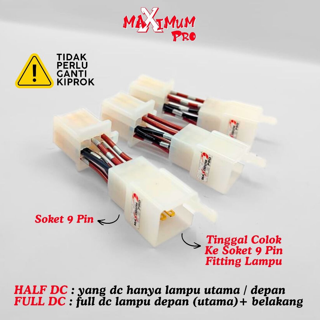 KONVERTER AC TO DC BEAT Fi STATER HALUS LAMPU DEPAN BELAKANG MOTOR HONDA BEAT NEW KABEL FULL DC PNP 