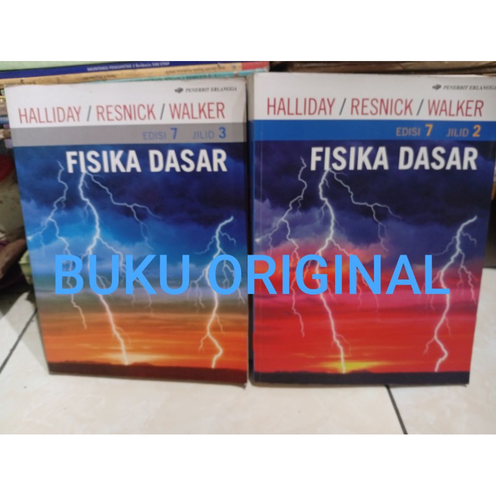 buku original fisika dasar edisi 7 - jid  2 & 3 / halliday