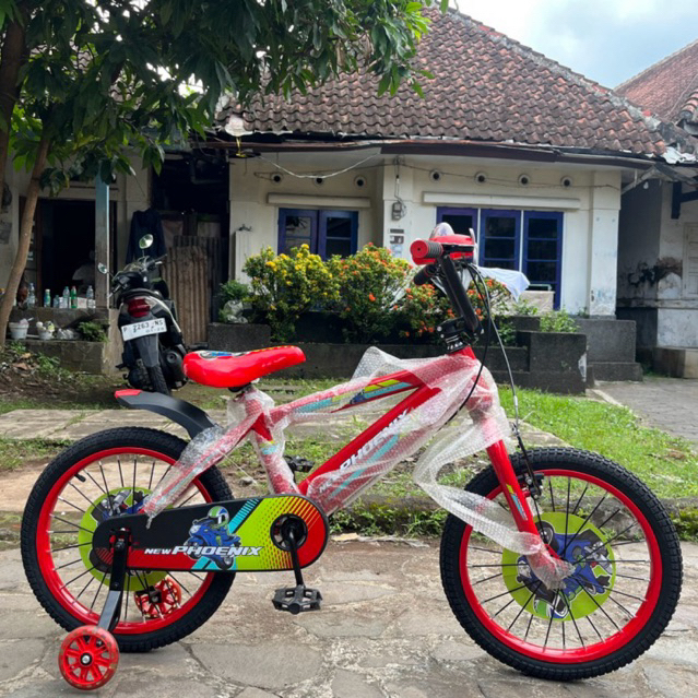 Premium Sepeda Anak BMX 18 Inch New Phoenix 2203-3 (Musik+Lampu) Ban Pompa 1.75