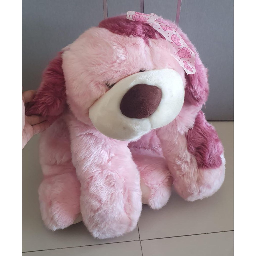 Boneka Anjing Pink Jumbo Preloved