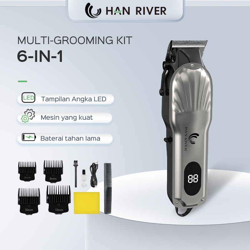 HAN RIVER alat cukur rambut elektrik mesin cukur/hair clipper Cordless Professional pemotong rambut