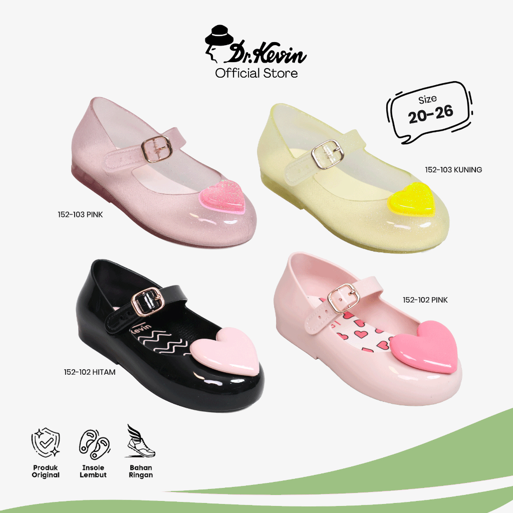Dr. Kevin Kids Sepatu Flats Balerina Anak Perempuan 152-102, 152-103