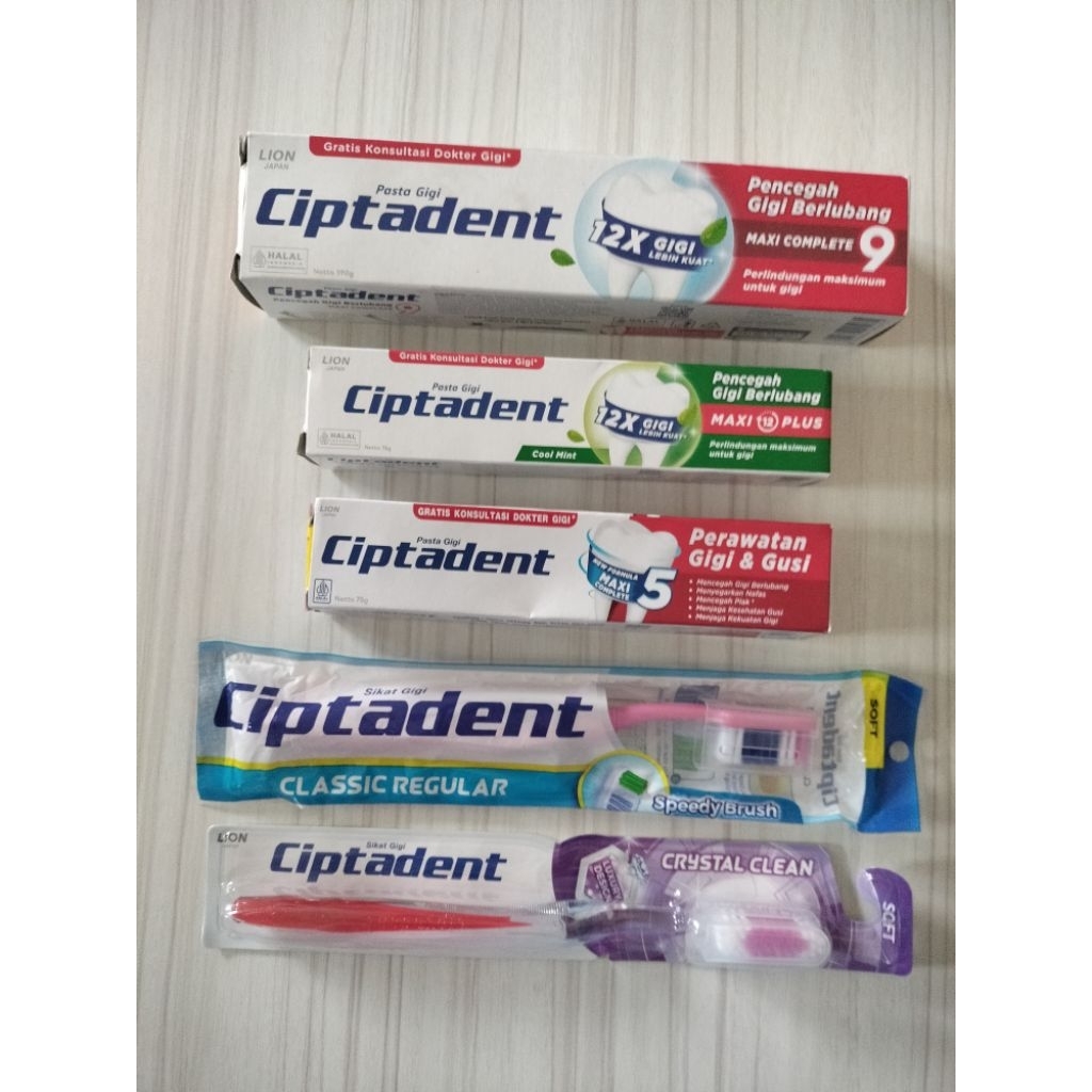 Pasta Gigi Ciptadent 75Gr + 1 Sikat Gigi / Ciptadent 190Gr (Tanpa Sikat Gigi) Expired 2028