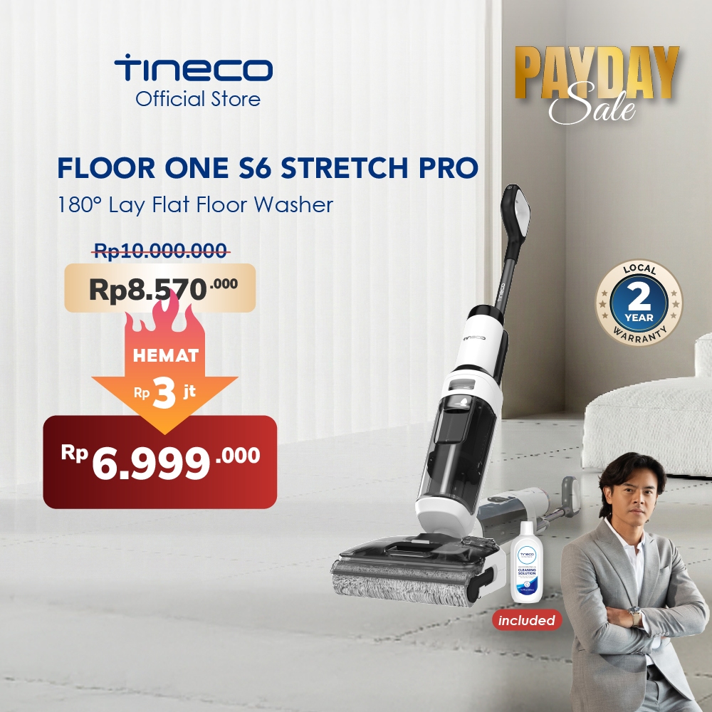 Tineco Floor One Stretch S6 Pro Smart Wet Dry Cordless Stick Vacuum Cleaner and Floor Washer