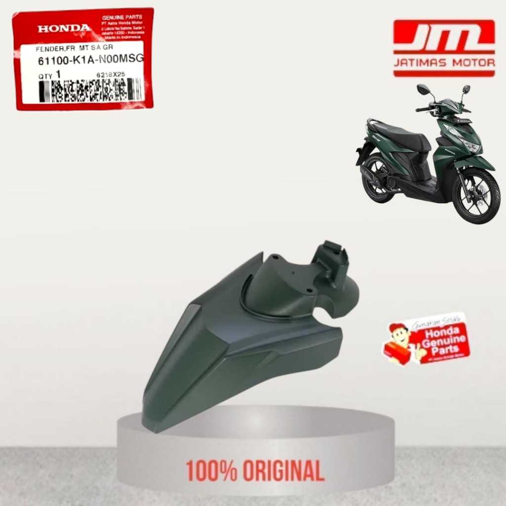 61100-K1A-N00MSG Slebor depan beat deluxe gen 1 2020-2024 hijau doff