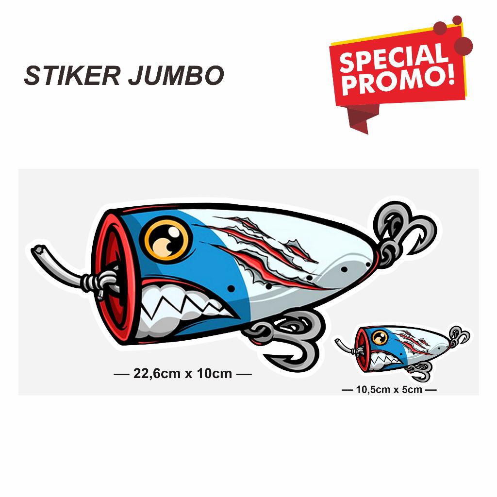 Stiker Logo Pancing Brand Terkenal Anti Air Murah untuk Tackle Box