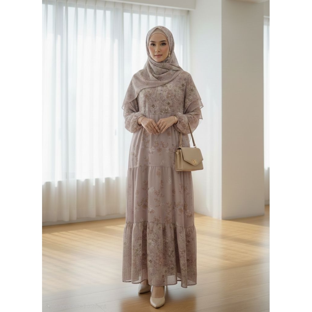 NEW Gamis + kerudung warna lilac