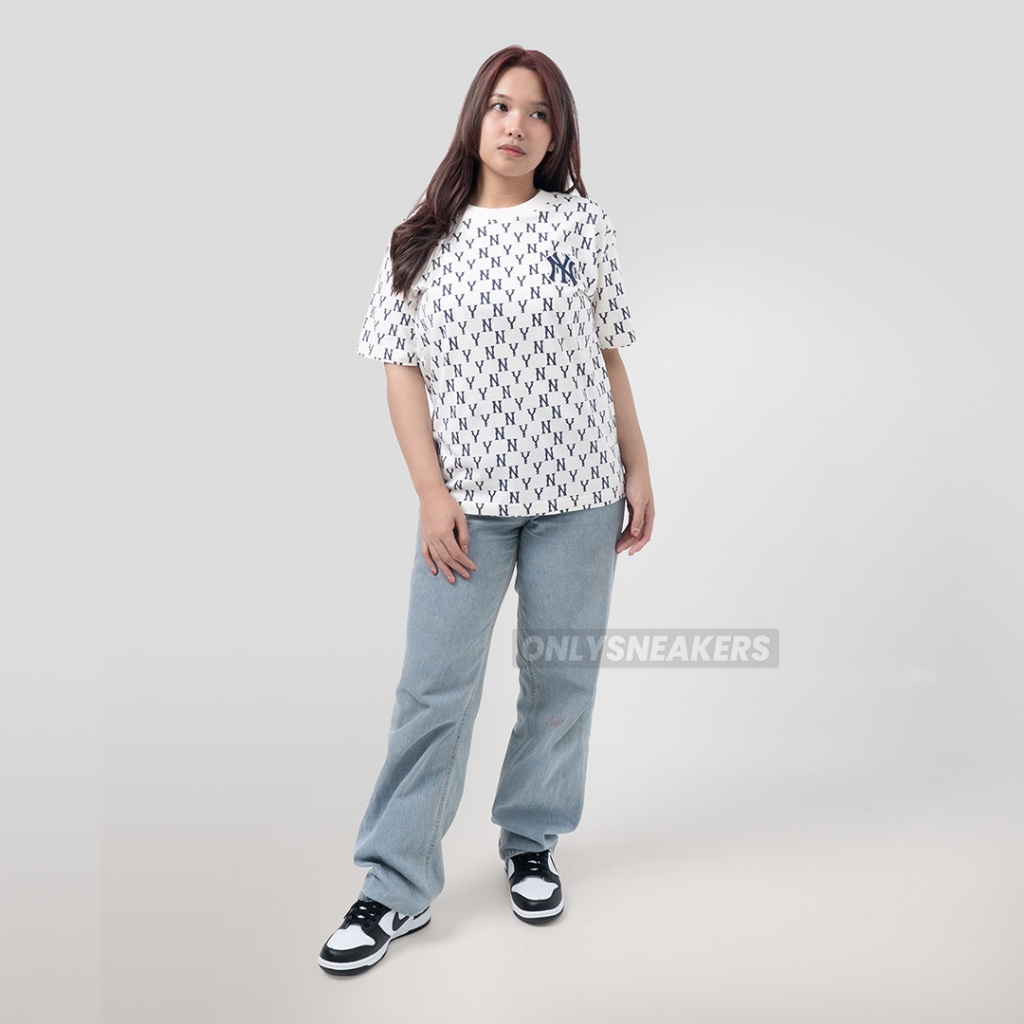MLB KOREA NEW YORK YANKEES MONOGRAM IVORY TEE