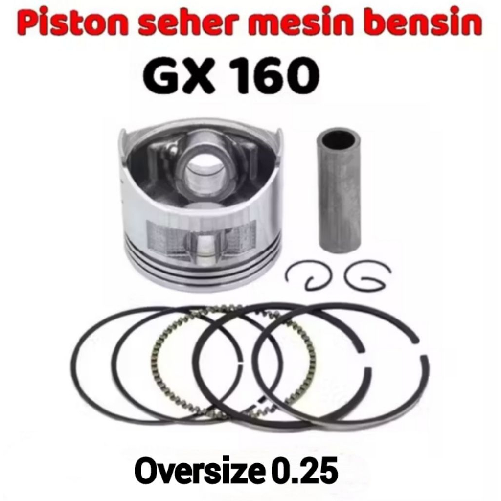 Piston kit assy mesin GX 160 oversize 0.25
