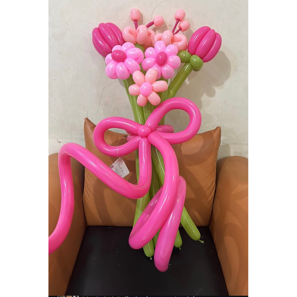Bunga balon medan / buket balon/ balon twist / Bunga Tulip balon / Bunga Daisy