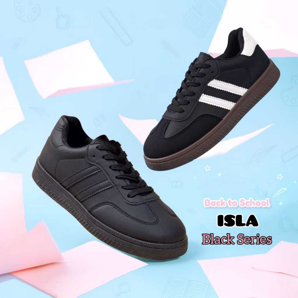 Daily Sneaks - VPN Tae Hyung Back To School Sepatu Sekolah Hitam Sneakers Wanita Sport Shoes 303