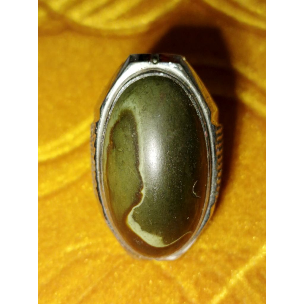 Cincin Akik Batu Alam Natural Pandan Lumut Motif