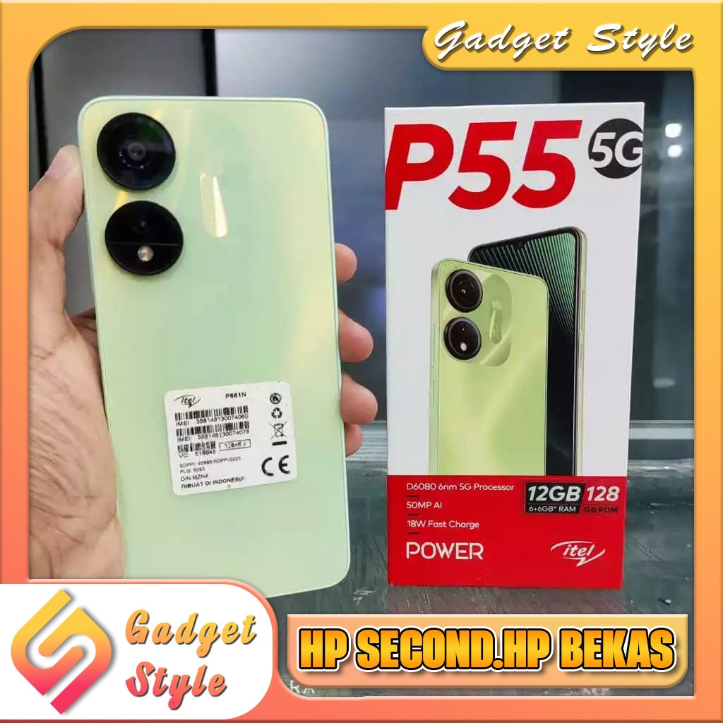 iTel P55 5G Ram 6 Rom 128GB Second Resmi Gadget Style Store