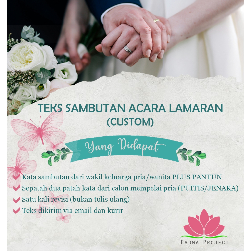 Jasa Pembuatan Pidato Sambutan Acara Lamaran Pernikahan/Pertunangan