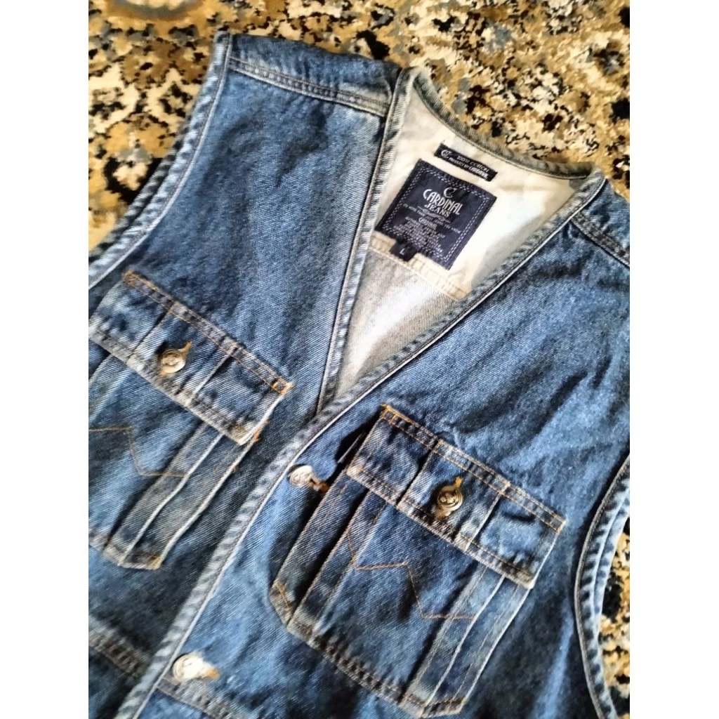 rompi/vest jeans pria merk cardinal