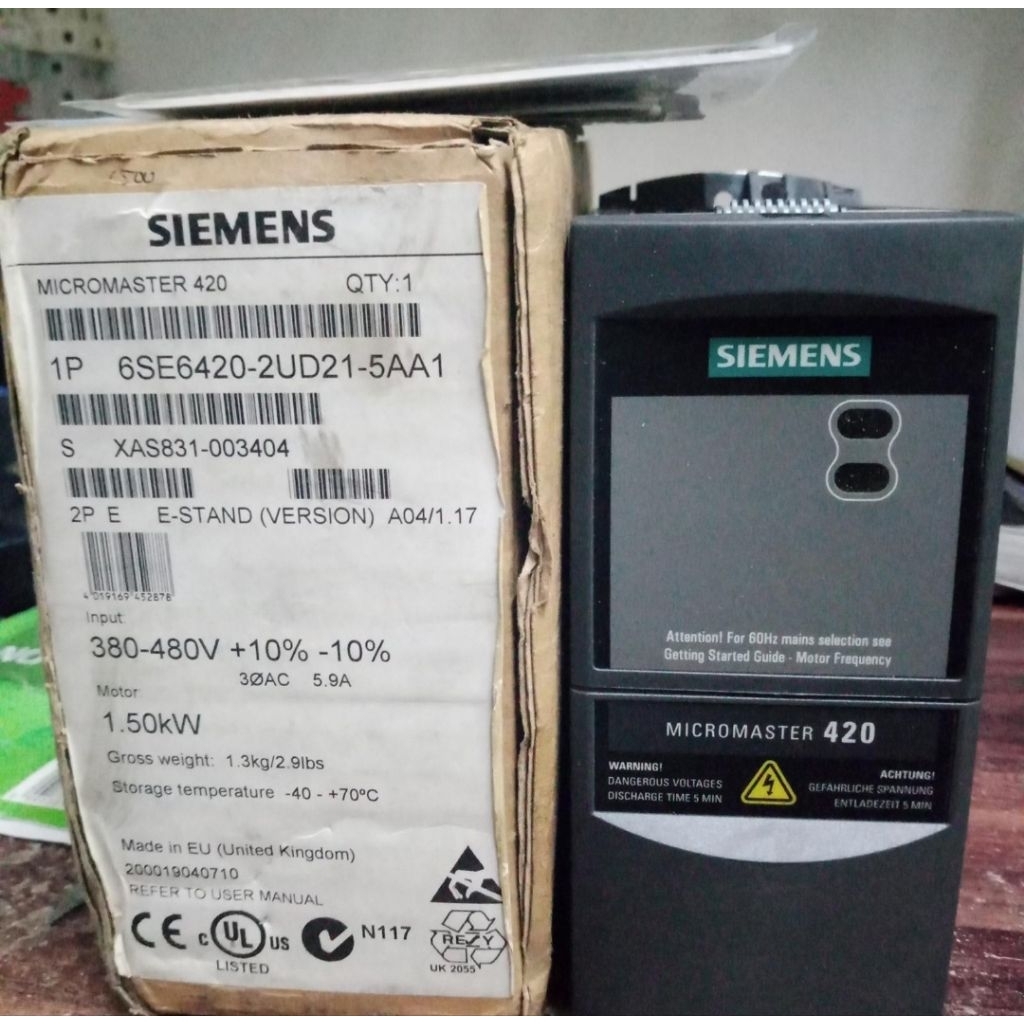 SIEMENS MICROMASTER 420 6SE6420-2UD21-5AA1/6SE6420-2UD21-5AA1 SIEMENS ORIGINAL