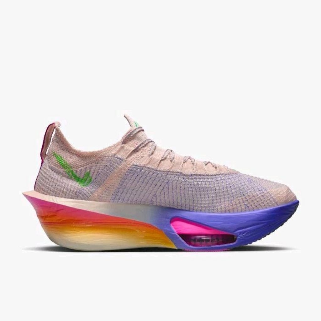 Sepatu Lari Zoom Alphafly 3 'Eliud Kipchoge' - Silt Red/Bright Ceramic/Fire Pink/Green Shock