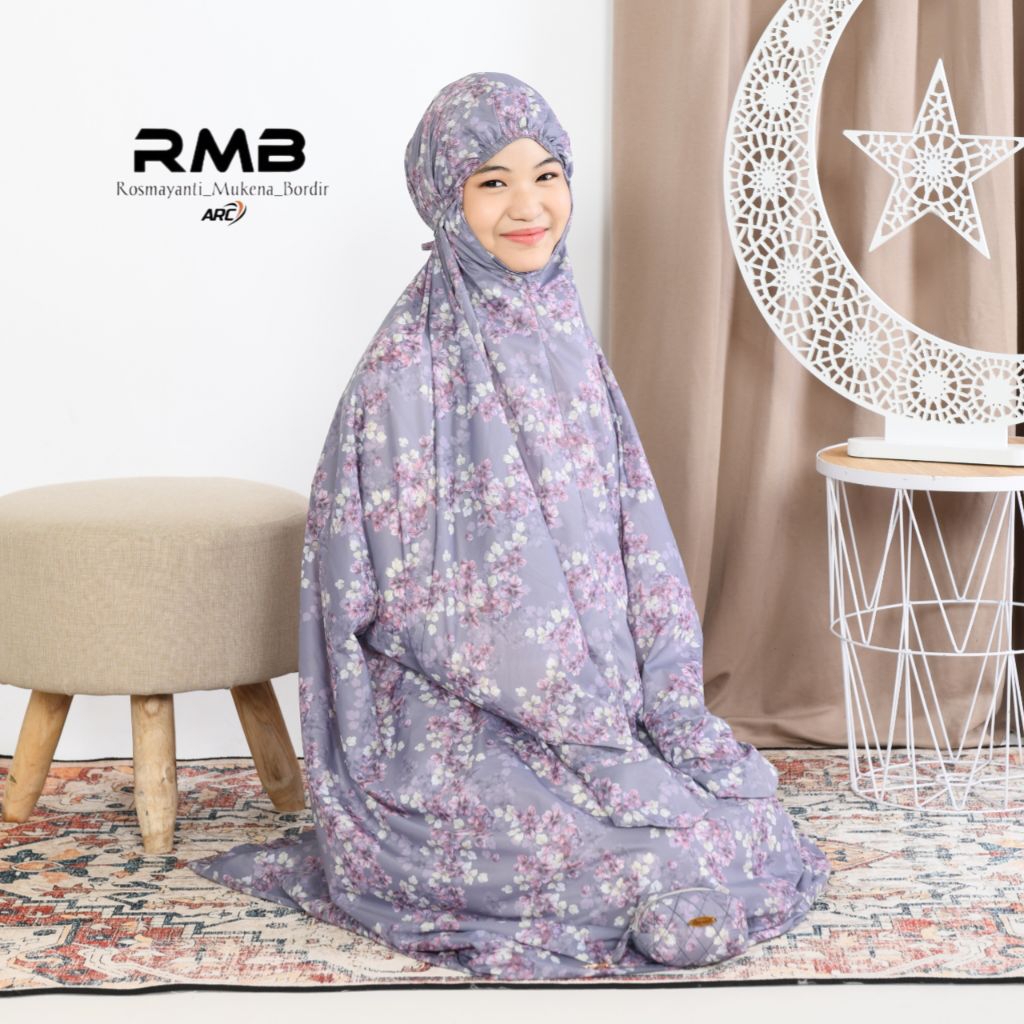ROSMAYANTI - Mukena Terusan Traveling Dewasa | Anak Remaja Tanggung Bahan Parasut Korea