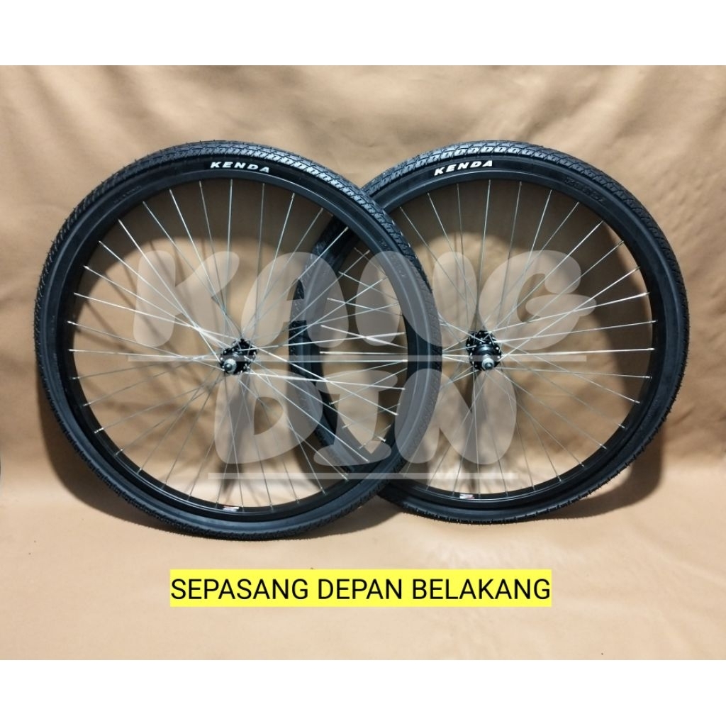Wheelset Sepeda 26 MTB FEDERAL Rims Alloy Hub Besi Drat Ulir Ban Luar Dalam Depan Belakang