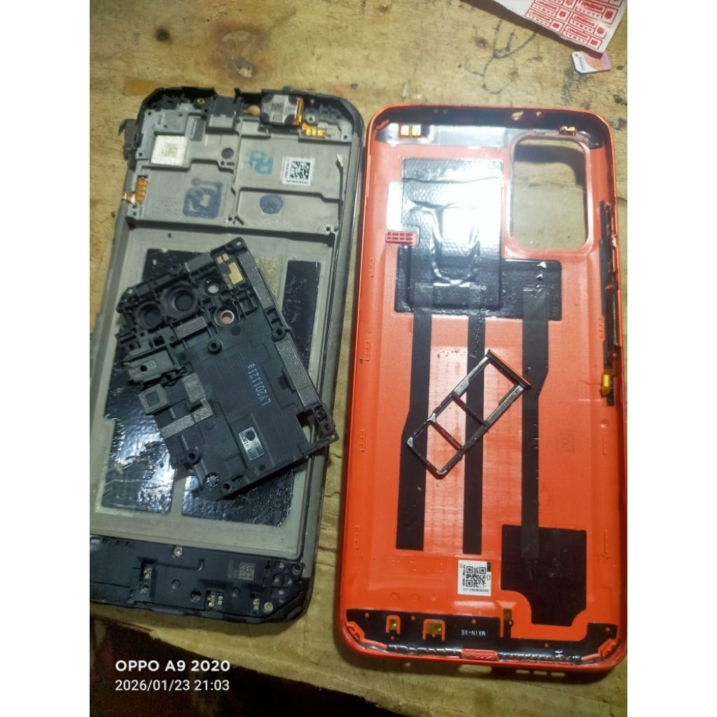 FRAME TATAKAN LCD BECDOR XIAOMI REDMI 9T ORIGINAL COPOTAN