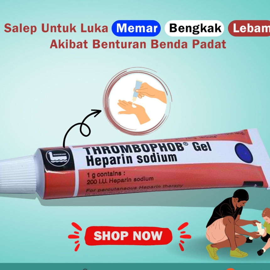 Thrombophob Gel 20gr - Heparin Sodium, Antiradang, Anti Radang