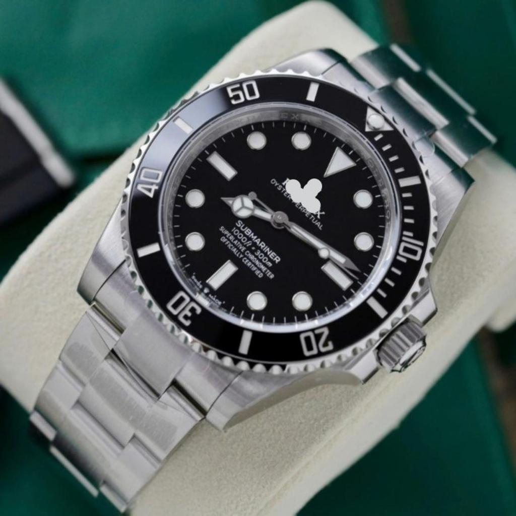 The Luxe Watch24 Jam Tangan Submariner 114060 Black Dial 40MM No Date Ceramic Real Clean V3 Swiss 31